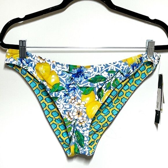 NWT La Blanca Limoncello Reversible California Cut Hipster Sz 12 - Picture 6 of 11